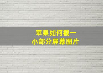 苹果如何截一小部分屏幕图片