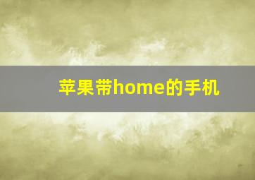 苹果带home的手机