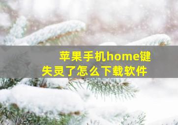 苹果手机home键失灵了怎么下载软件