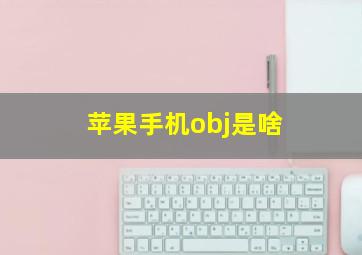 苹果手机obj是啥