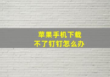 苹果手机下载不了钉钉怎么办