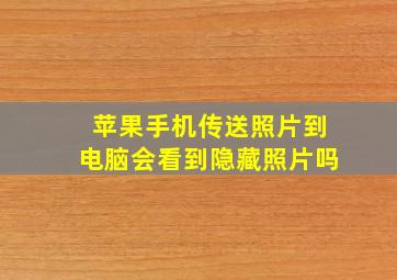 苹果手机传送照片到电脑会看到隐藏照片吗