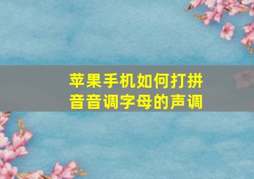 苹果手机如何打拼音音调字母的声调