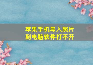 苹果手机导入照片到电脑软件打不开