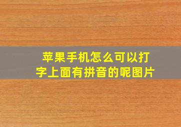 苹果手机怎么可以打字上面有拼音的呢图片