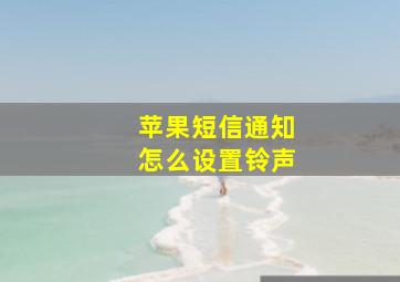 苹果短信通知怎么设置铃声