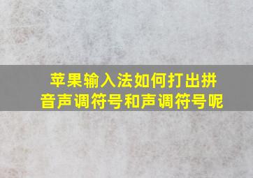 苹果输入法如何打出拼音声调符号和声调符号呢