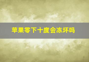 苹果零下十度会冻坏吗