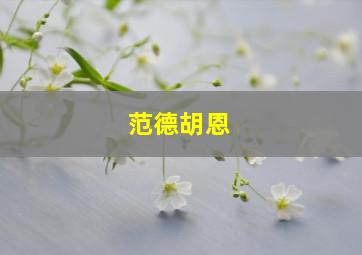 范德胡恩