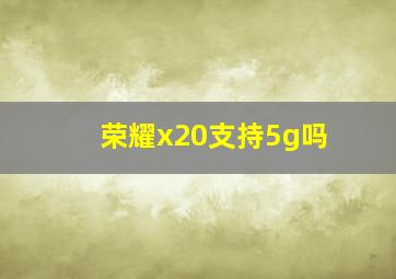 荣耀x20支持5g吗