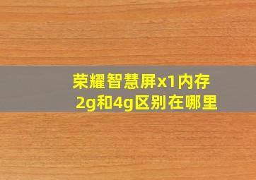 荣耀智慧屏x1内存2g和4g区别在哪里