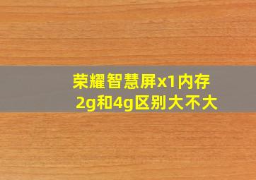 荣耀智慧屏x1内存2g和4g区别大不大