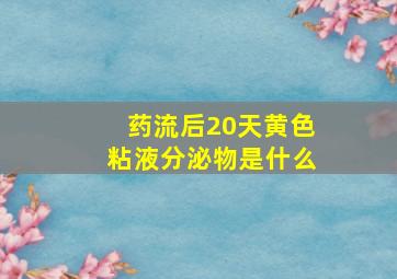 药流后20天黄色粘液分泌物是什么