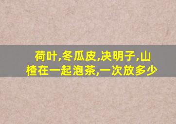 荷叶,冬瓜皮,决明子,山楂在一起泡茶,一次放多少