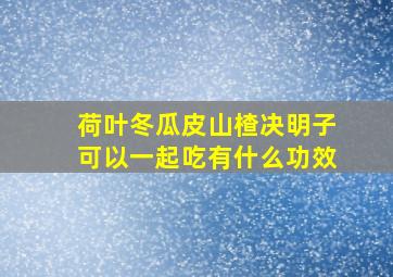 荷叶冬瓜皮山楂决明子可以一起吃有什么功效