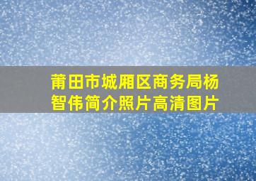 莆田市城厢区商务局杨智伟简介照片高清图片