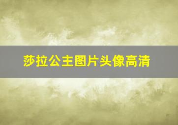 莎拉公主图片头像高清