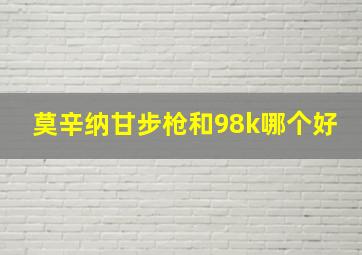 莫辛纳甘步枪和98k哪个好