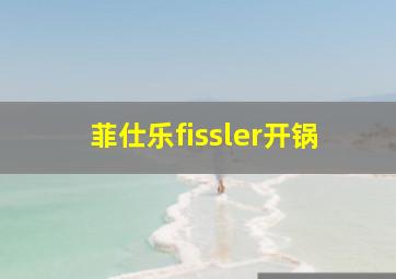 菲仕乐fissler开锅