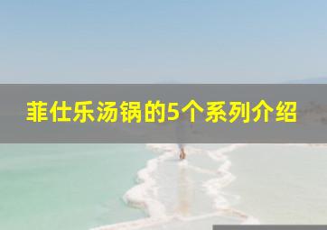 菲仕乐汤锅的5个系列介绍