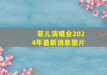 菲儿演唱会2024年最新消息图片