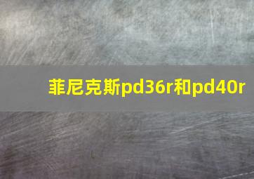 菲尼克斯pd36r和pd40r