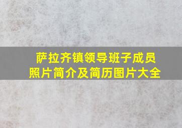 萨拉齐镇领导班子成员照片简介及简历图片大全