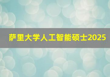 萨里大学人工智能硕士2025