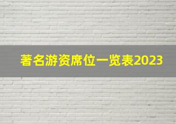 著名游资席位一览表2023