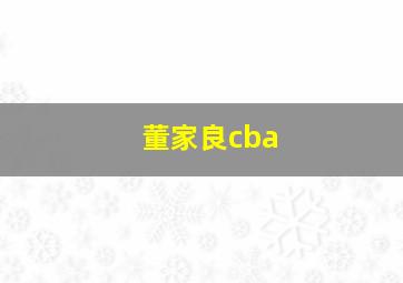 董家良cba