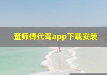 董师傅代驾app下载安装