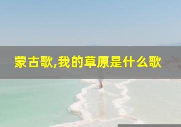 蒙古歌,我的草原是什么歌