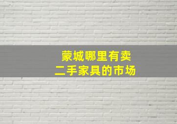 蒙城哪里有卖二手家具的市场