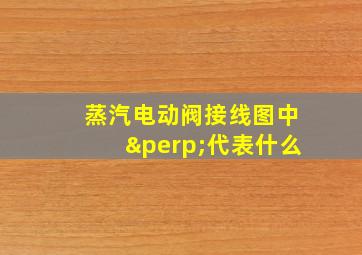 蒸汽电动阀接线图中⊥代表什么