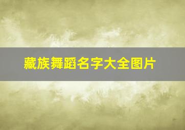 藏族舞蹈名字大全图片