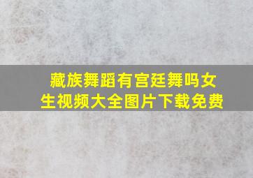 藏族舞蹈有宫廷舞吗女生视频大全图片下载免费