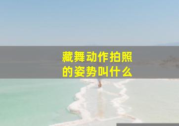 藏舞动作拍照的姿势叫什么