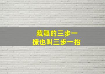 藏舞的三步一撩也叫三步一抬