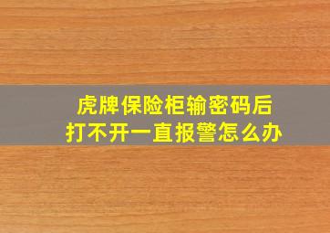 虎牌保险柜输密码后打不开一直报警怎么办