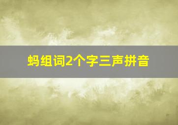 蚂组词2个字三声拼音