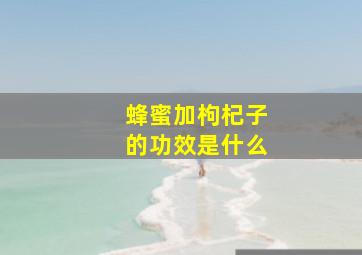 蜂蜜加枸杞子的功效是什么