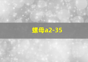 螺母a2-35