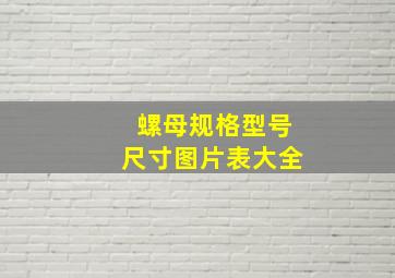 螺母规格型号尺寸图片表大全