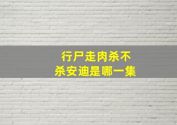 行尸走肉杀不杀安迪是哪一集