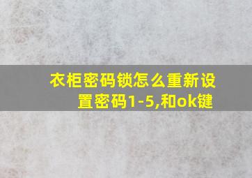 衣柜密码锁怎么重新设置密码1-5,和ok键