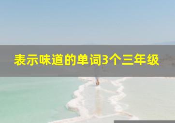 表示味道的单词3个三年级