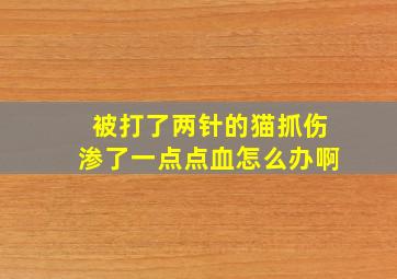 被打了两针的猫抓伤渗了一点点血怎么办啊