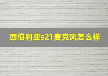 西伯利亚s21麦克风怎么样