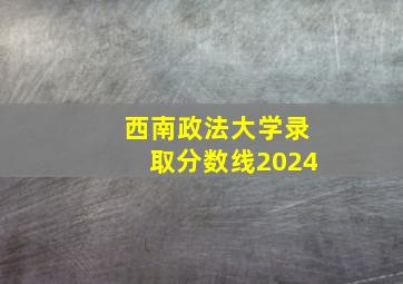 西南政法大学录取分数线2024