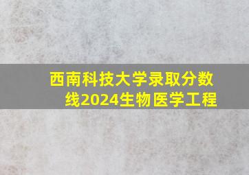 西南科技大学录取分数线2024生物医学工程